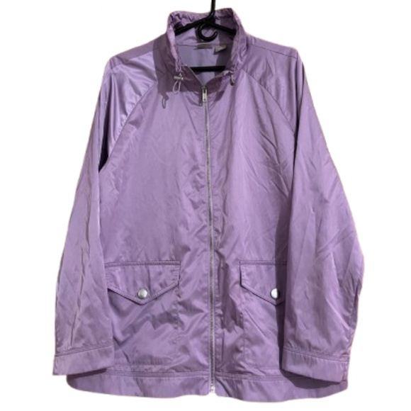 Chico’s zenergy Women’s Purple Anorak Lightweight Outdoor Jacket Sz-XL - Picture 1 of 6
